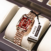 Avenue Elegance Rectangle Quartz - Shark & Sapphire