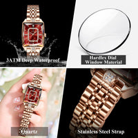 Avenue Elegance Rectangle Quartz - Shark & Sapphire