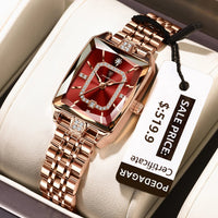 Avenue Elegance Rectangle Quartz - Shark & Sapphire