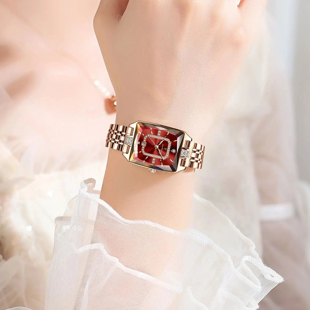 Avenue Elegance Rectangle Quartz - Shark & Sapphire