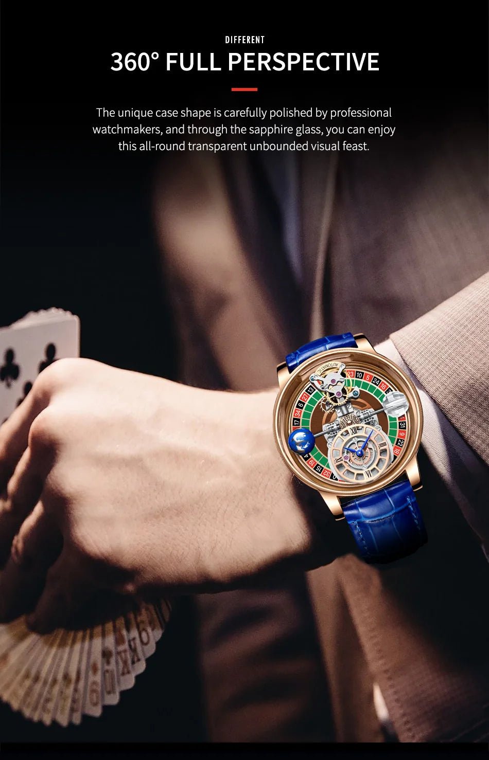 Celestial Roulette Luxury Watch - Shark & Sapphire