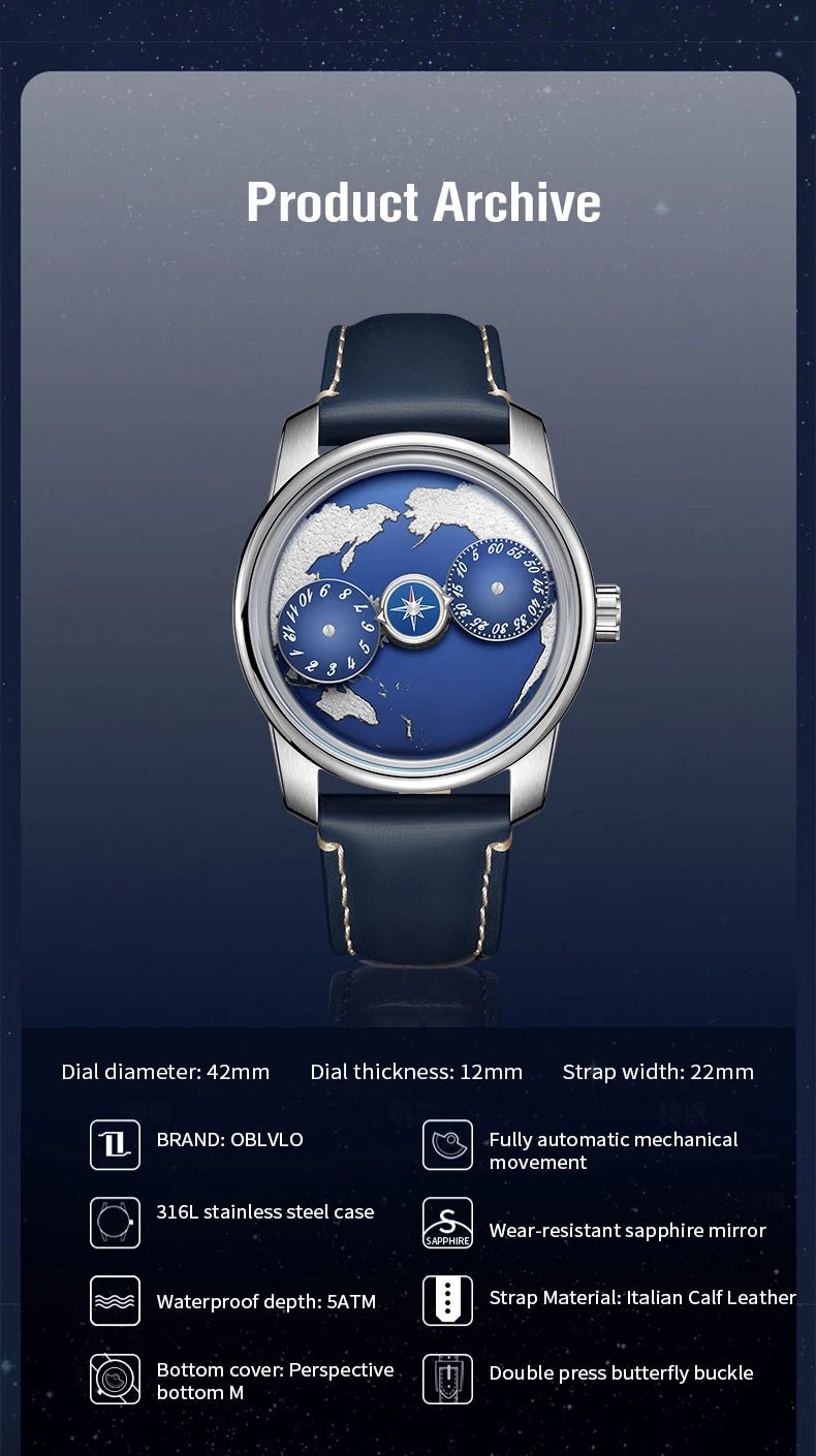Celestial Terra Automatic - Shark & Sapphire
