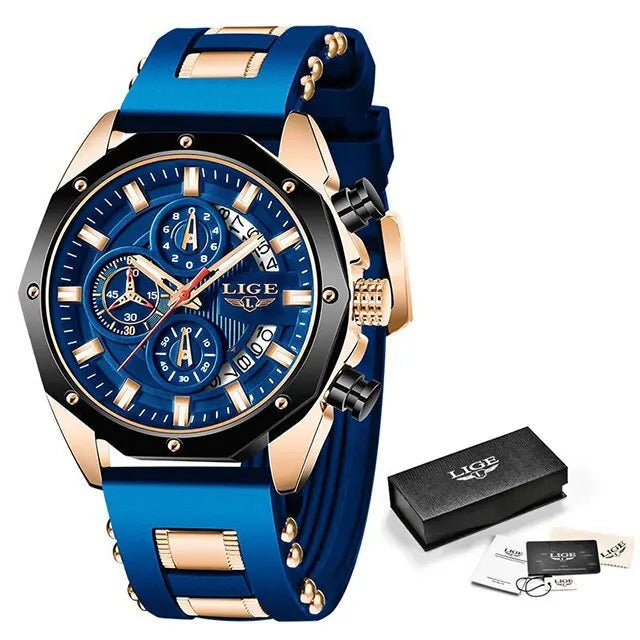 ChronoMaster Adventurer - Luxury Sport Quartz Timekeeper - Shark & Sapphire