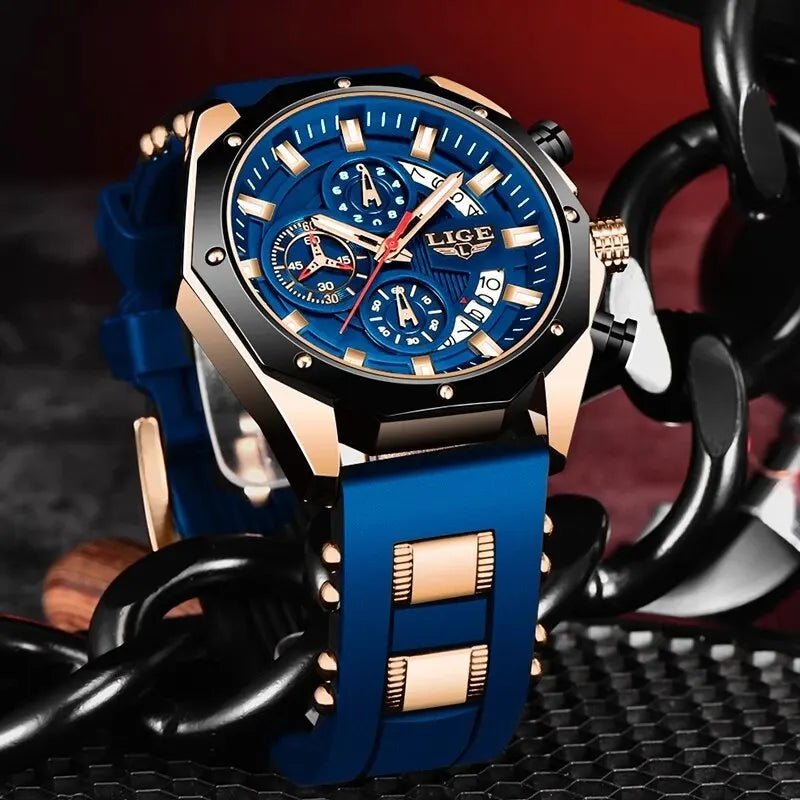 ChronoMaster Adventurer - Luxury Sport Quartz Timekeeper - Shark & Sapphire