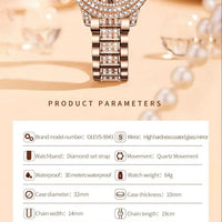 Diamond Éclat - Luxe Roman Dial Quartz Watch - Shark & Sapphire