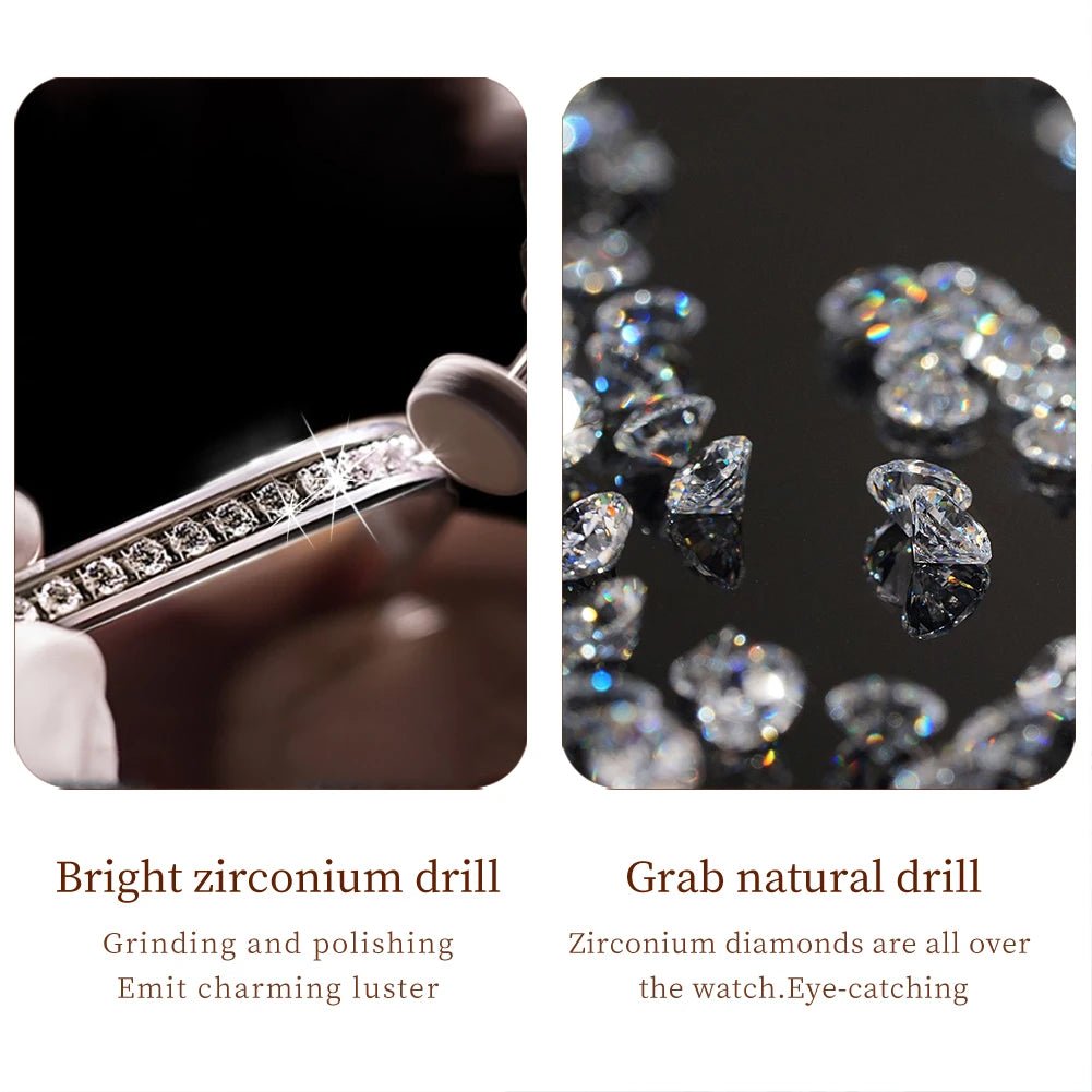 Diamond Éclat - Luxe Roman Dial Quartz Watch - Shark & Sapphire