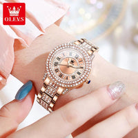 Diamond Éclat - Luxe Roman Dial Quartz Watch - Shark & Sapphire