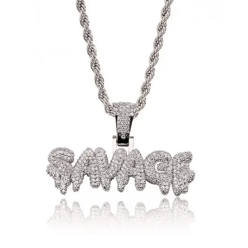 Icy Savage Letter Pendant - Shark & Sapphire