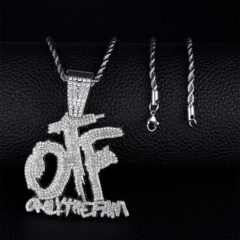 Icy Savage Letter Pendant - Shark & Sapphire