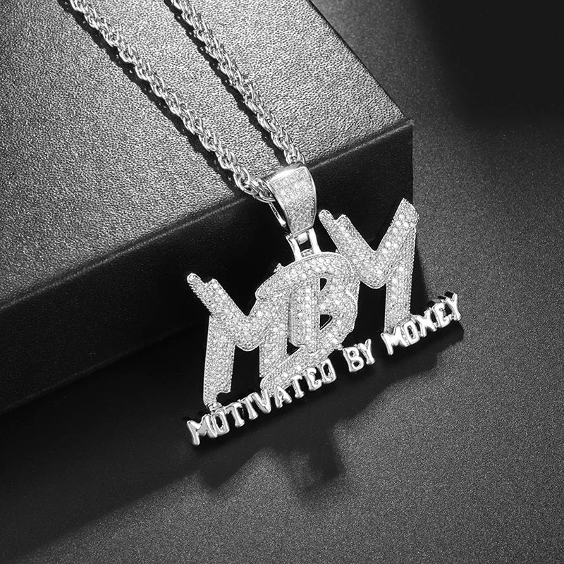 Icy Savage Letter Pendant - Shark & Sapphire