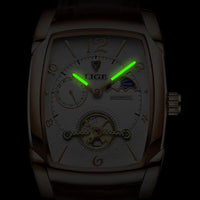 Lige Automatic Moon Phase Tourbillon Luxury Timepiece - Shark & Sapphire