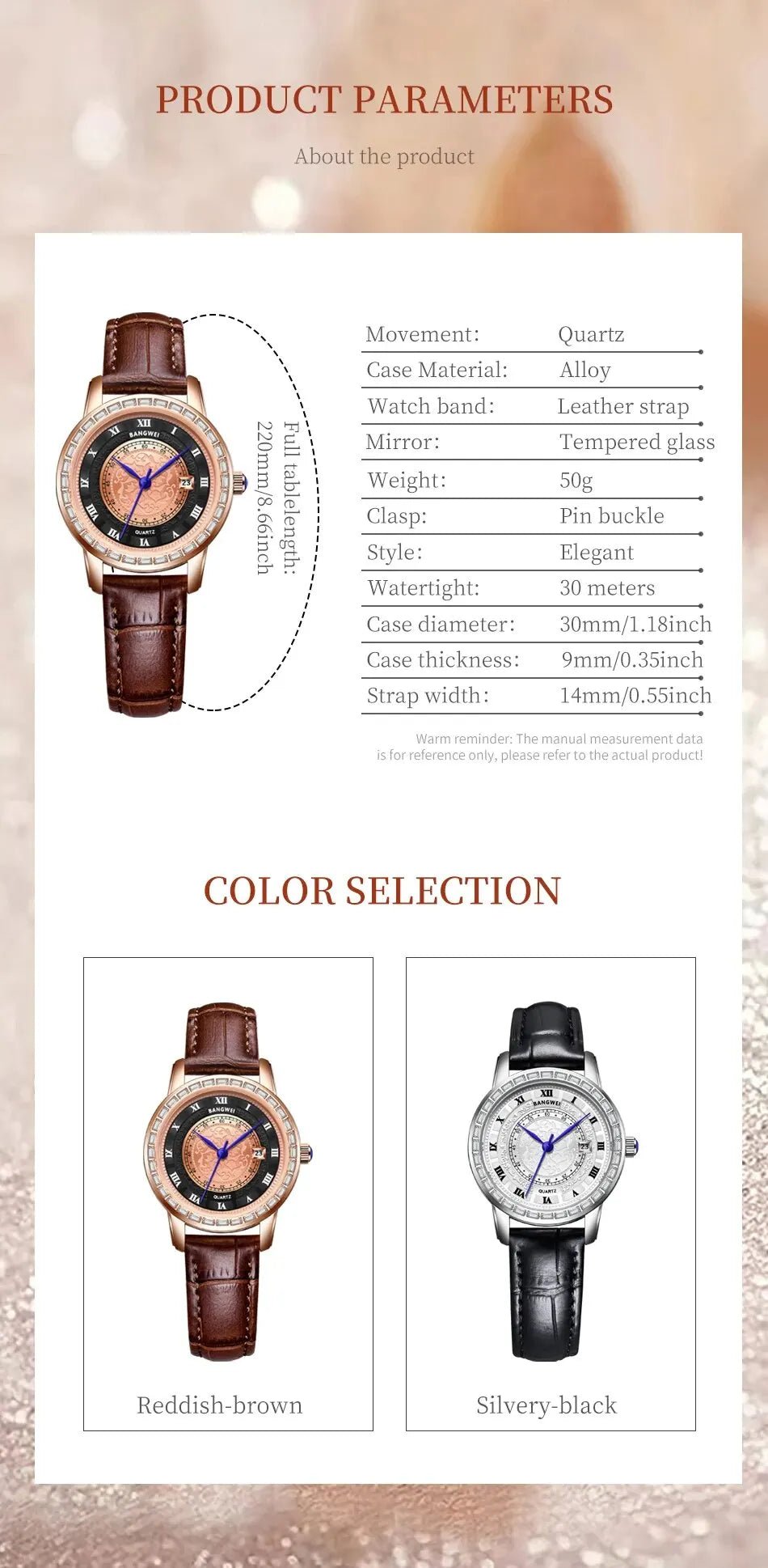 Lige Elegance Chronograph – Women's Luxury Sports Watch - Shark & Sapphire
