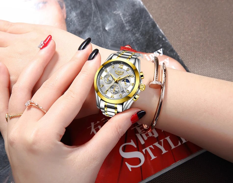 Shark & Sapphire Golden Radiance Luxury Women's Watch - Shark & Sapphire