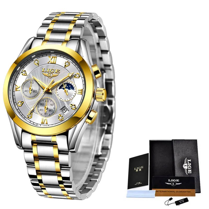 Shark & Sapphire Golden Radiance Luxury Women's Watch - Shark & Sapphire