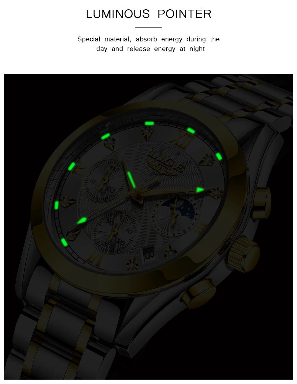 Shark & Sapphire Golden Radiance Luxury Women's Watch - Shark & Sapphire