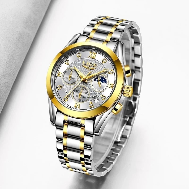 Shark & Sapphire Golden Radiance Luxury Women's Watch - Shark & Sapphire