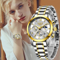 Shark & Sapphire Golden Radiance Luxury Women's Watch - Shark & Sapphire