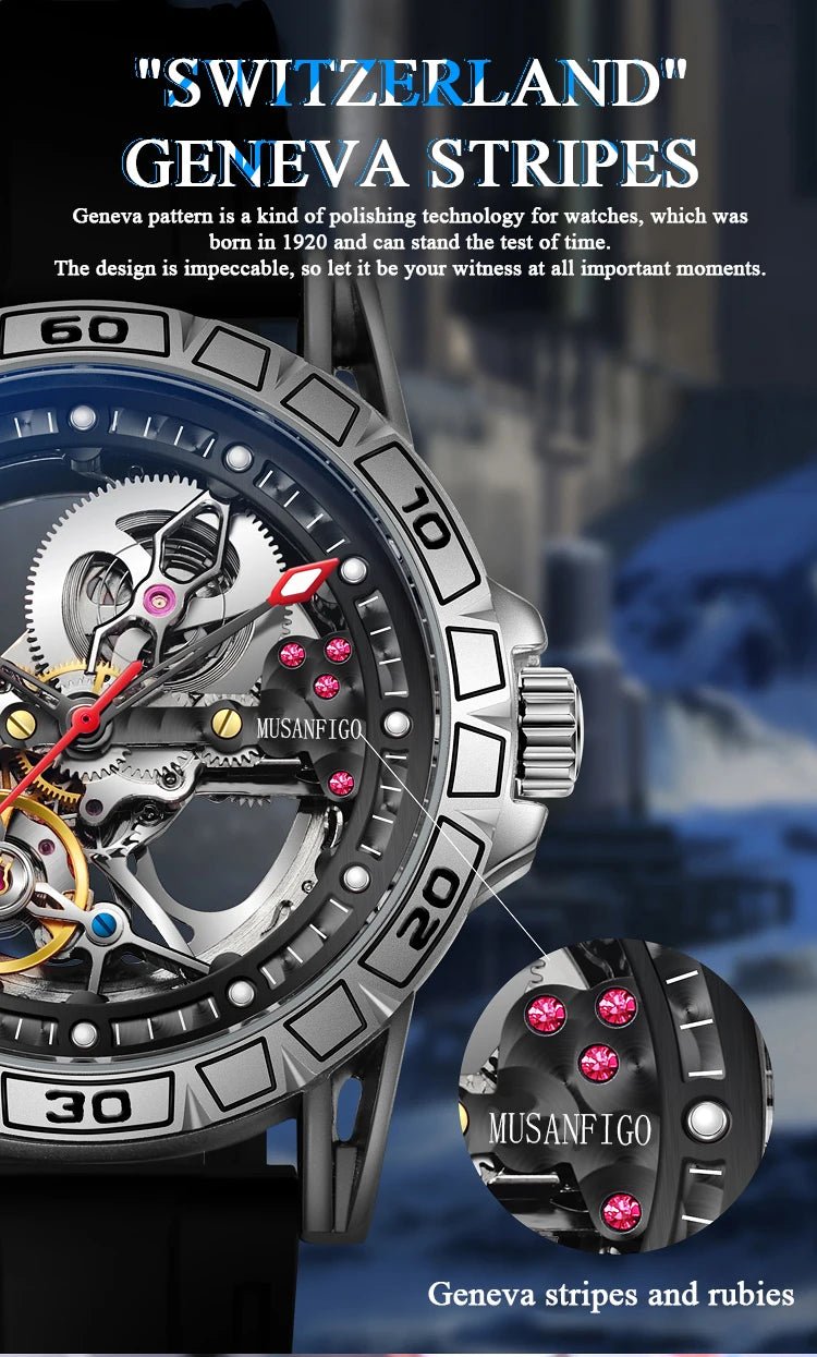 Shark & Sapphire Luminary Skeleton Automatic - Shark & Sapphire