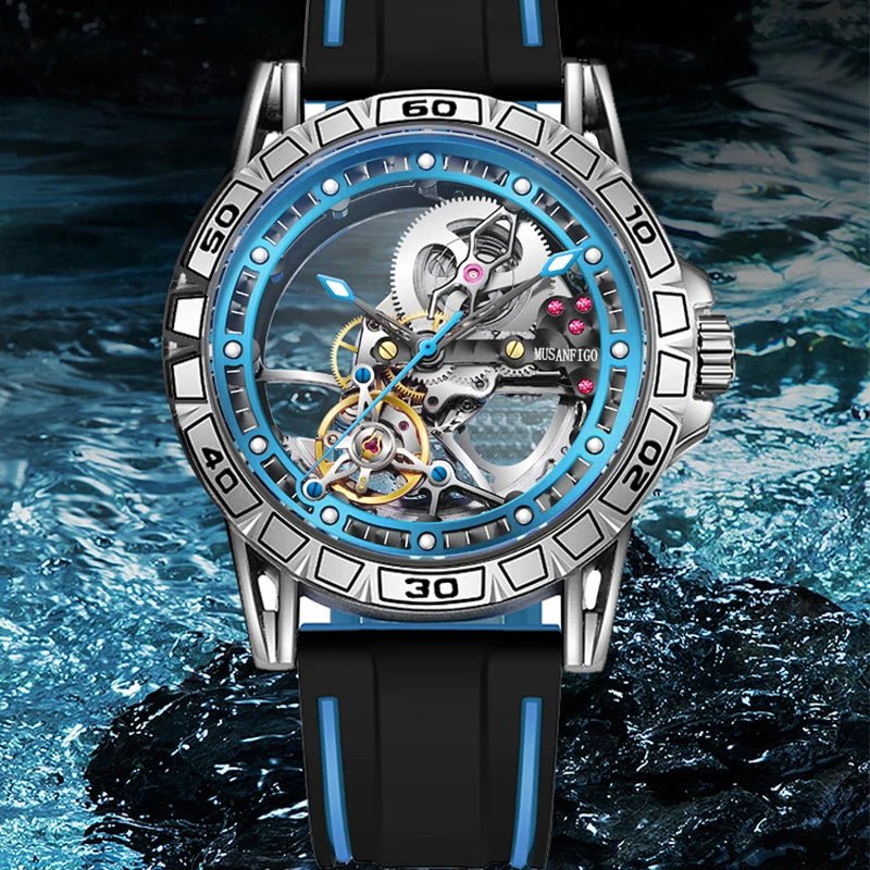 Shark & Sapphire Luminary Skeleton Automatic - Shark & Sapphire