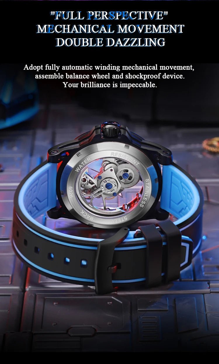 Shark & Sapphire Luminary Skeleton Automatic - Shark & Sapphire