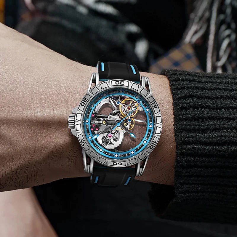 Shark & Sapphire Luminary Skeleton Automatic - Shark & Sapphire