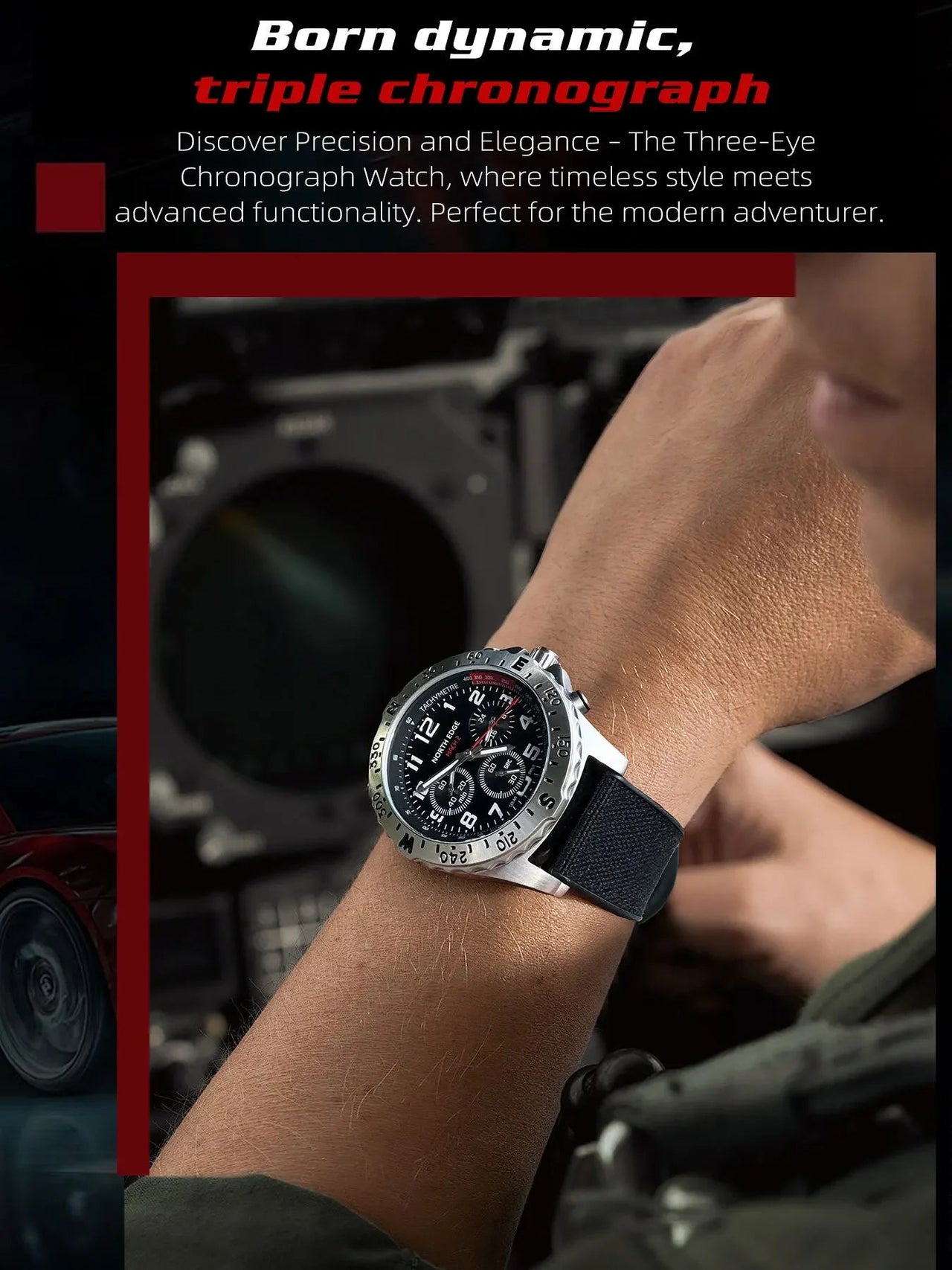 Solar Aviator Chrono - Mach 2 Edition - Shark & Sapphire