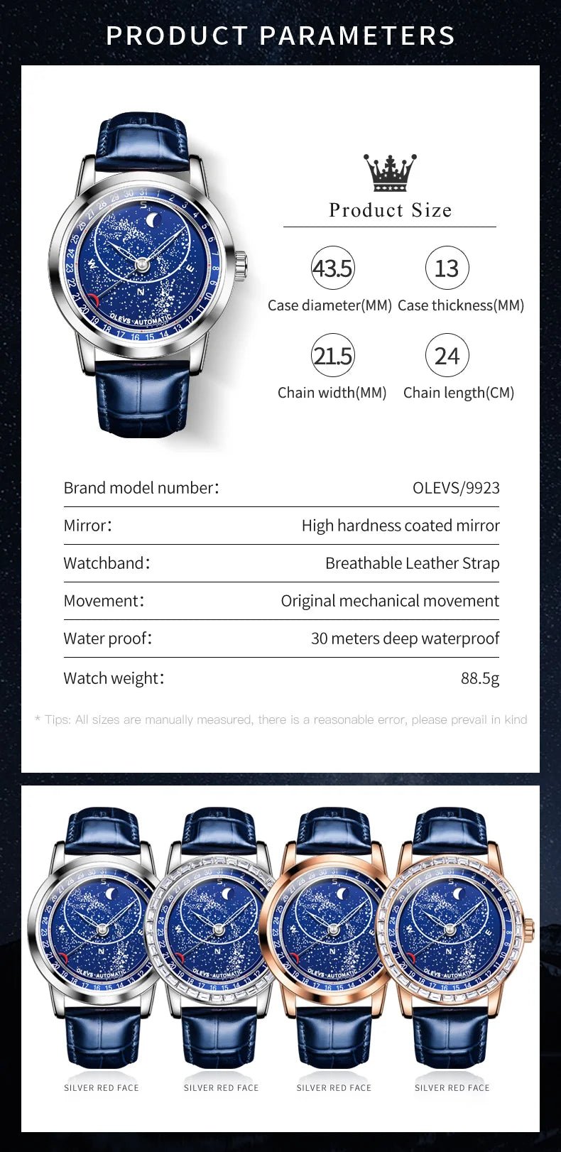 The Diamond Celestial Orbit Automatic - Shark & Sapphire