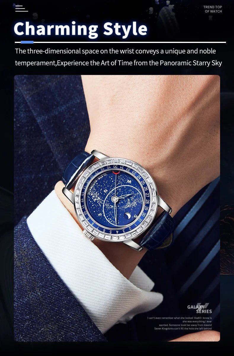 The Diamond Celestial Orbit Automatic - Shark & Sapphire