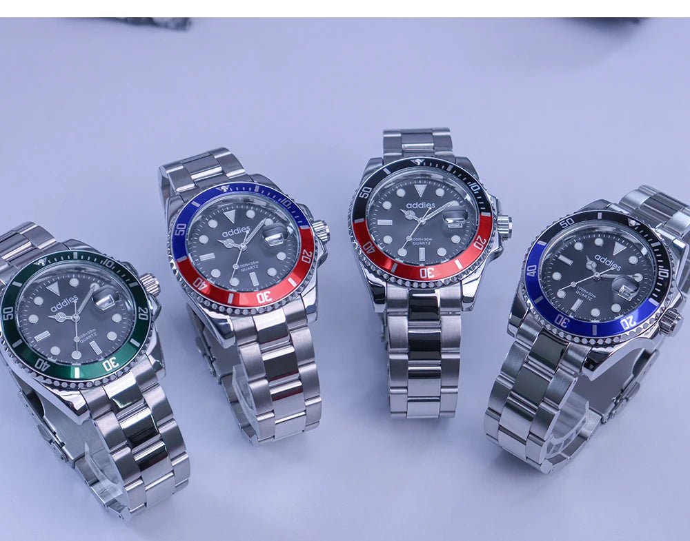 TitanX Elite Men's Quartz Sport Watch – Luxury 30M Waterproof Stainless Steel Dive Timepiece | Relógio Masculino - Shark & Sapphire