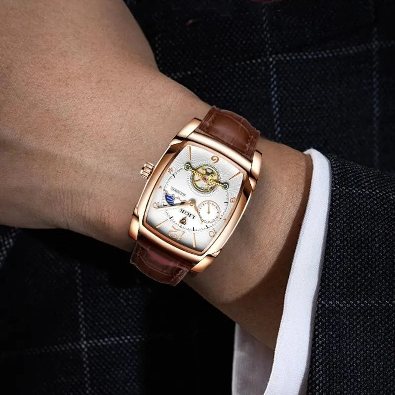 Reloj de lujo automático con fase lunar y tourbillon de Lige