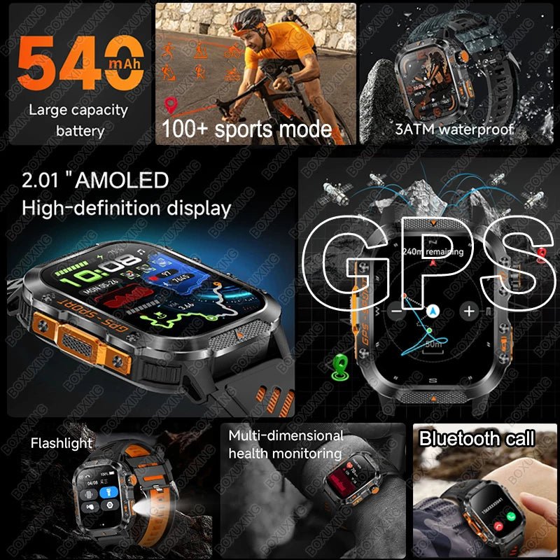 Aegis Tactical GPS Smartwatch – Military - Grade Edition - Shark & Sapphire