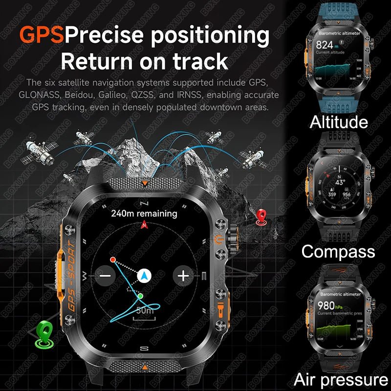 Aegis Tactical GPS Smartwatch – Military - Grade Edition - Shark & Sapphire