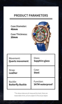 Celestial Roulette Luxury Watch - Shark & Sapphire