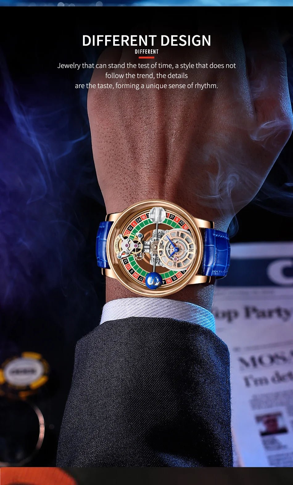 Celestial Roulette Luxury Watch - Shark & Sapphire