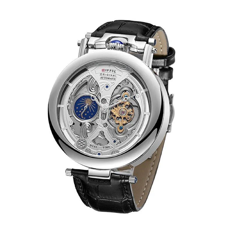 CrystalX Skeleton Men's Mechanical Watch - Shark & Sapphire