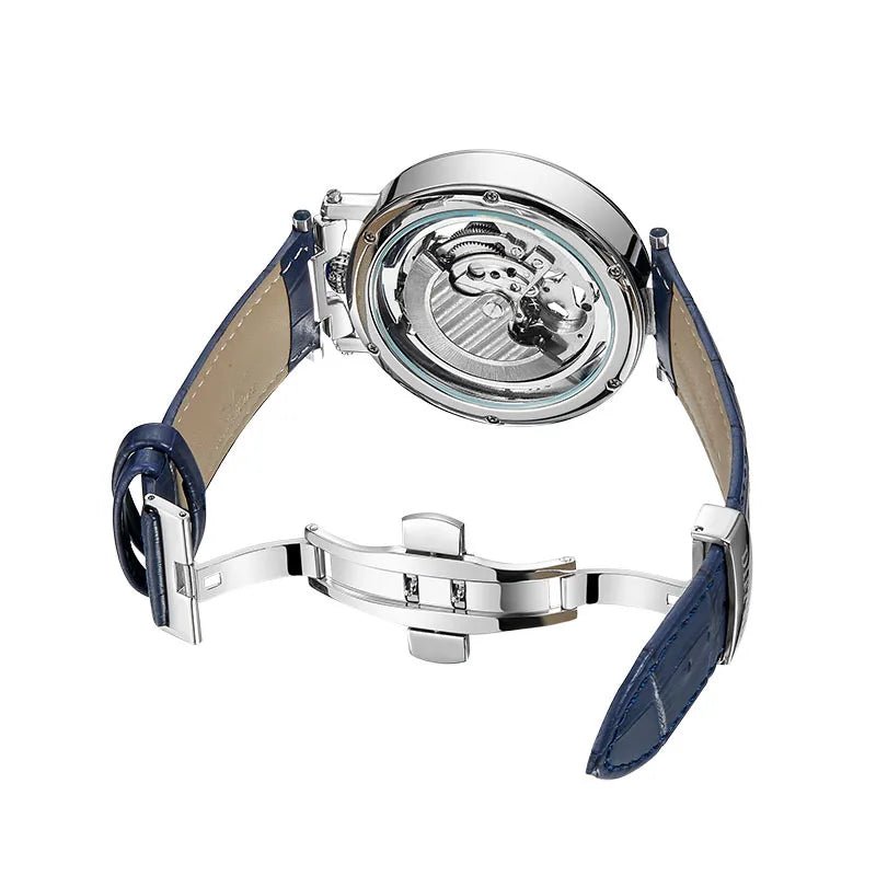 CrystalX Skeleton Men's Mechanical Watch - Shark & Sapphire