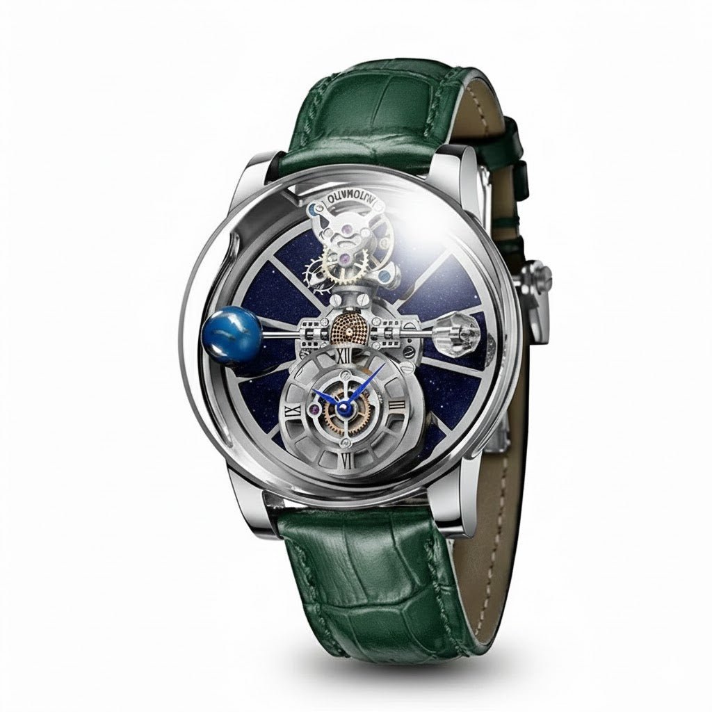 Galactic Pioneer Chronograph Tourbillon Luxury Watch - Shark & Sapphire