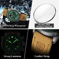 Mystic Veil Phantom Quartz – Illuminated Blackstone Luxury Watch - Shark & Sapphire