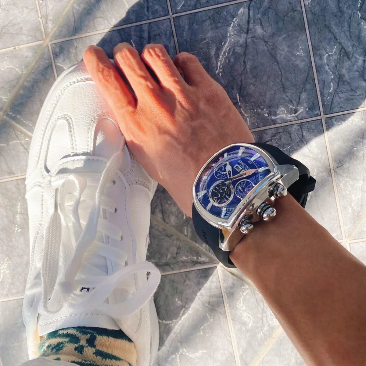 Sapphire Wave Luxury Tourbillon Flagship Timepiece - Shark & Sapphire