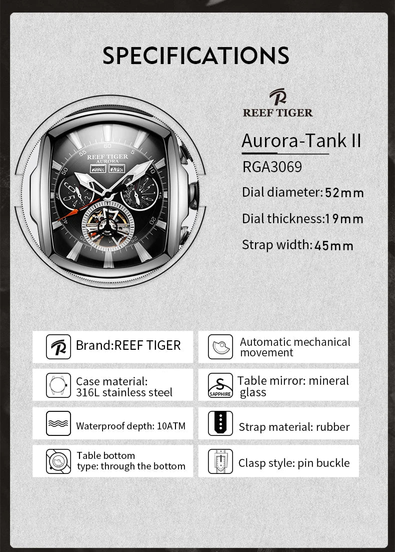 Sapphire Wave Luxury Tourbillon Flagship Timepiece - Shark & Sapphire