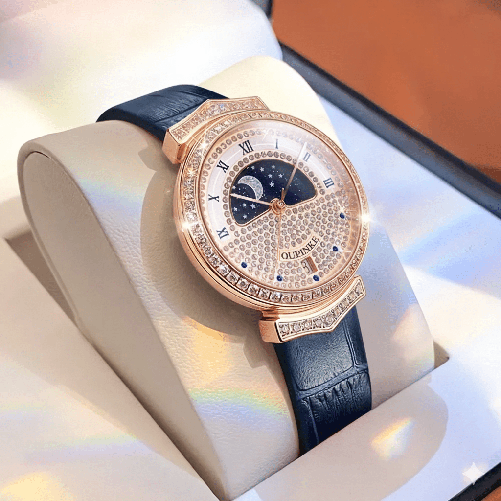 Starlit Starlit Celestial Moon Phase Diamond Watch | Shark Sapphire – Shark ...